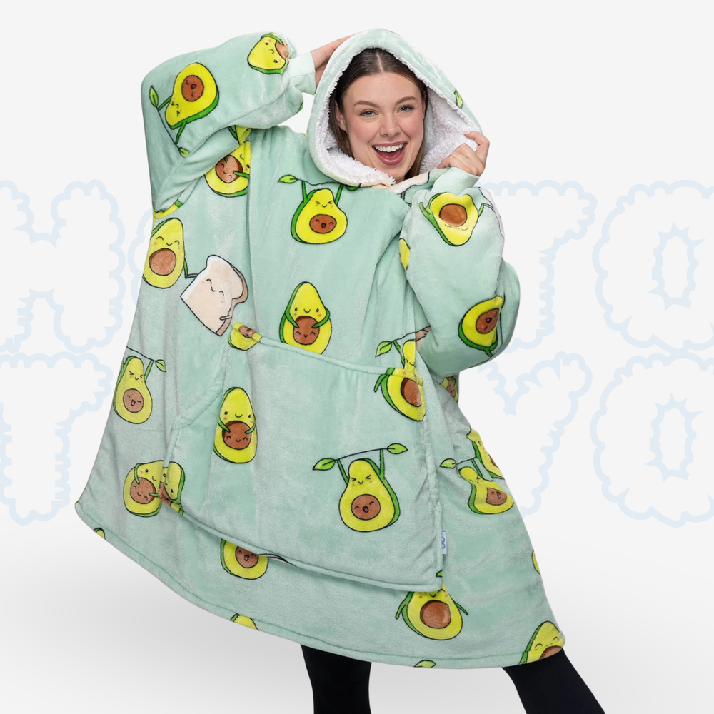 Hotto Tokyo™ ふわもこ着るブランケット・フード付き（アボカド）