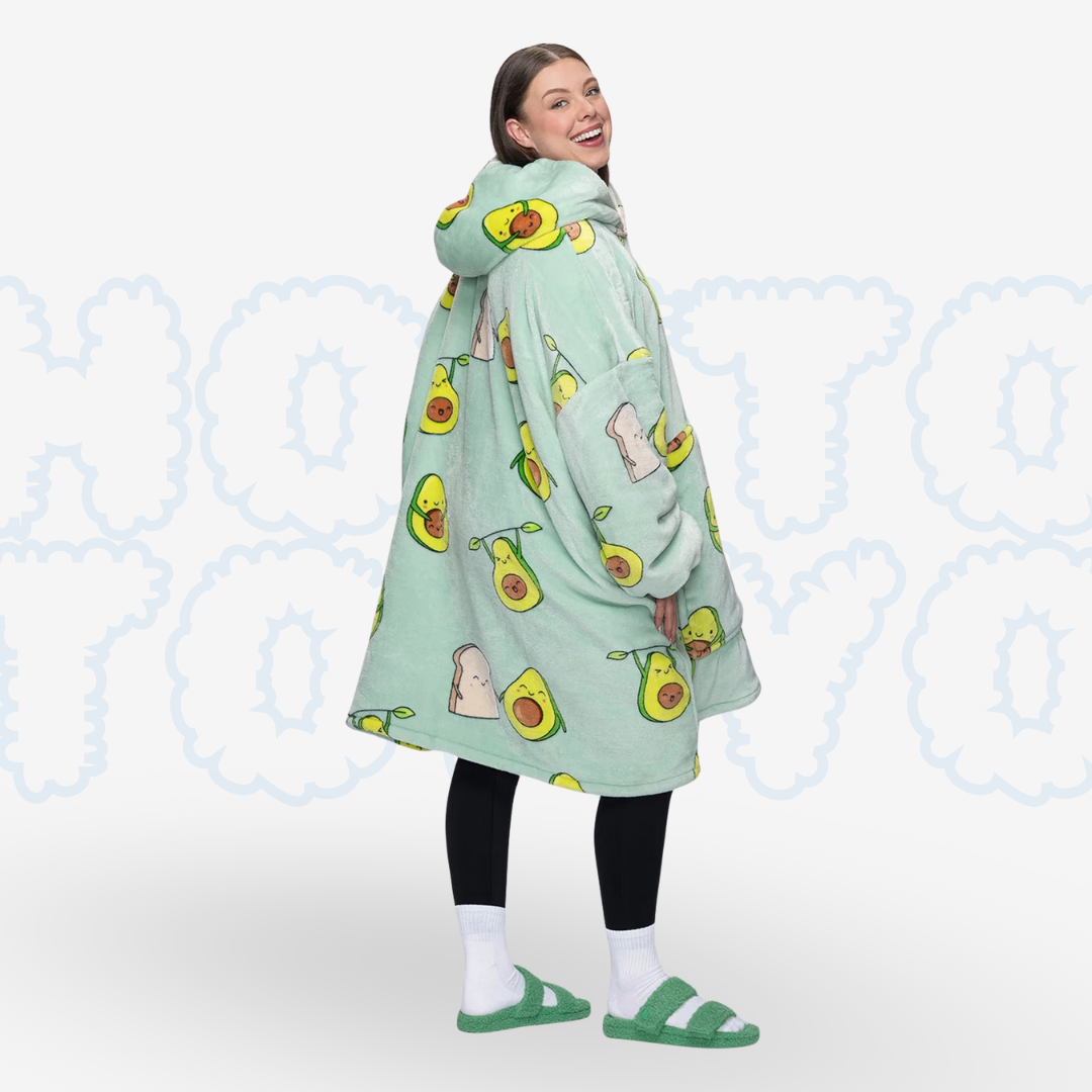 Hotto Tokyo™ ふわもこ着るブランケット・フード付き（アボカド）