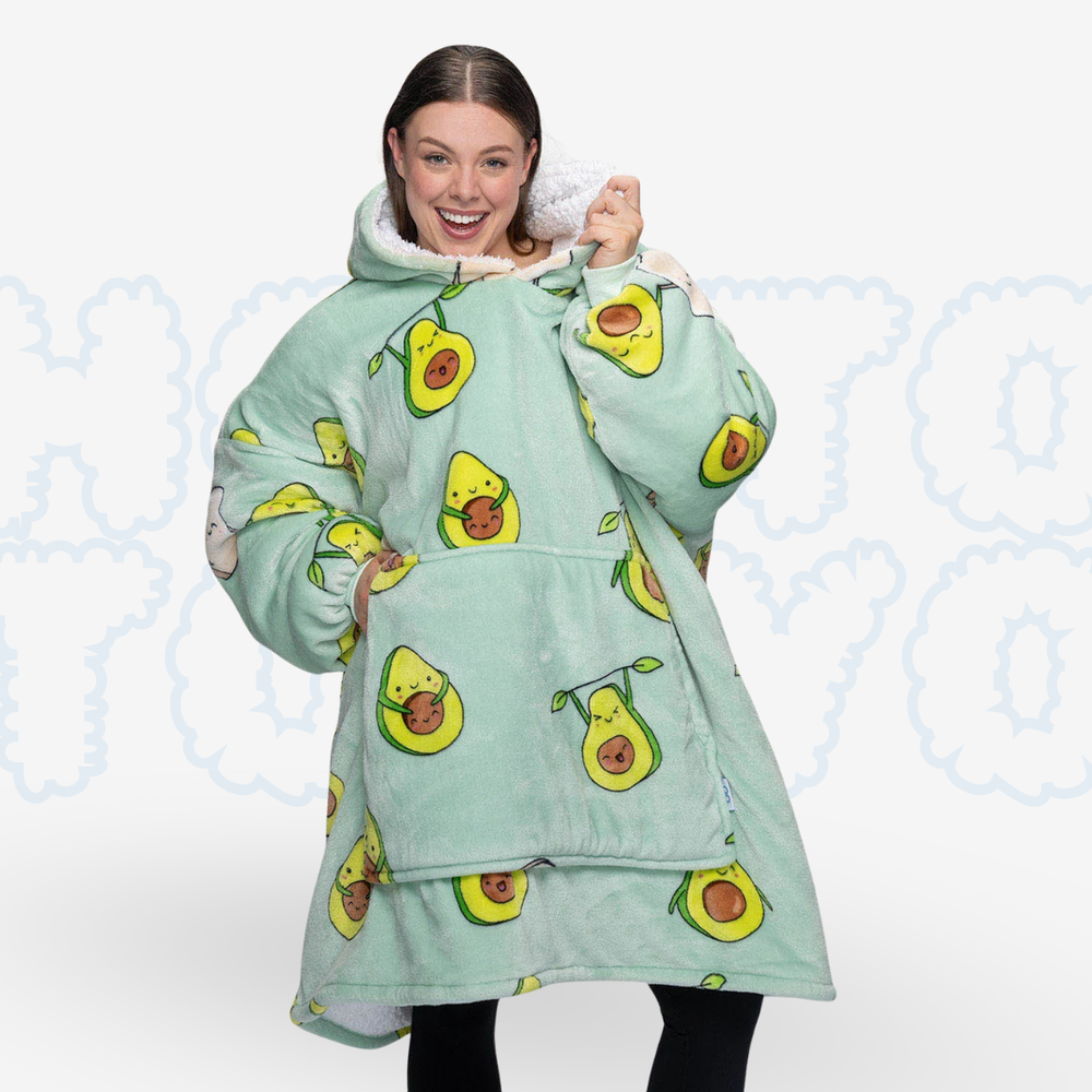 Hotto Tokyo™ ふわもこ着るブランケット・フード付き（アボカド）