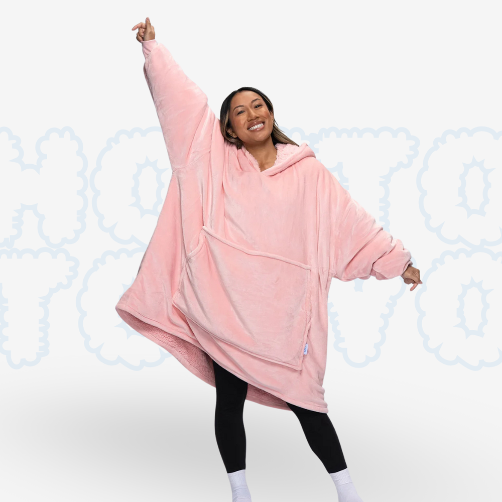 Hotto Tokyo™ ふわもこ着るブランケット・フード付き（ピンク）