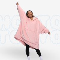 Hotto Tokyo™ ふわもこ着るブランケット・フード付き（ピンク）