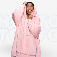 Hotto Tokyo™ ふわもこ着るブランケット・フード付き（ピンク）