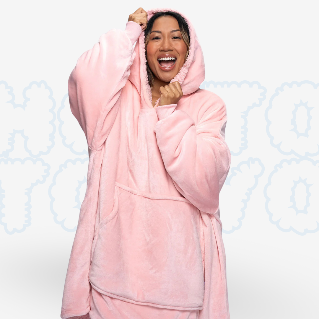 Hotto Tokyo™ ふわもこ着るブランケット・フード付き（ピンク）