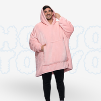 Hotto Tokyo™ ふわもこ着るブランケット・フード付き（ピンク）